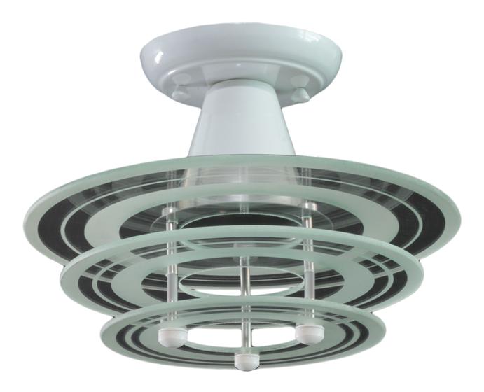 Imagem de Lustre Plafon Round 3 Vidros Redondos Filetados Sala Quarto