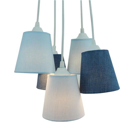 Imagem de Lustre Quarto de Menino Crie Casa Azul e Branco