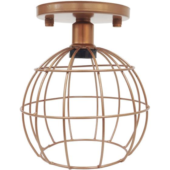 Imagem de Lustre Teto Plafon Industrial Aramado Globo Retrô Luminária Sobrepor Vintage Agp Ilumini