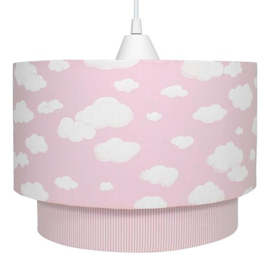 Imagem de Lustre Tubular Duplo Nuvem Rosa Quarto Bebê Infantil Menina