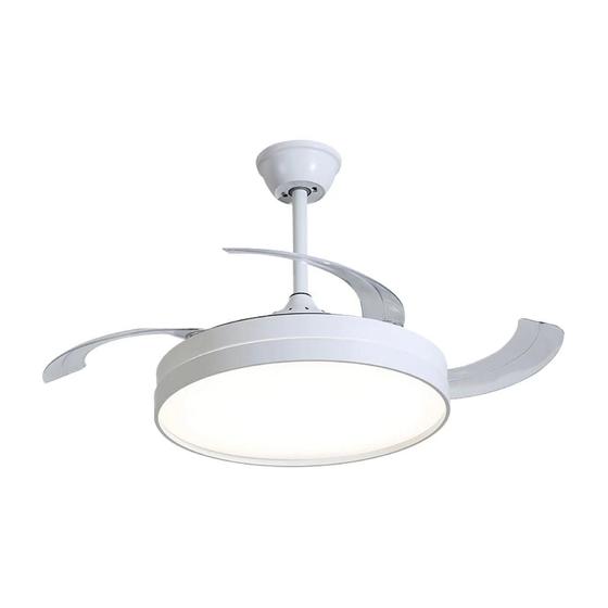 Imagem de Lustre Ventilador de Teto Basic Branco LED Multicor Controle Remoto Bivolt