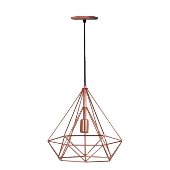 Lustres Pendentes Aramado Diamante Pirâmide Cobre (Cabo 1 M) Menor preço em Lustres Pendentes Aramado Diamante Pirâmide Cobre (Cabo 1 M)