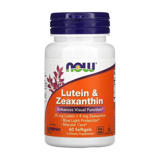 Imagem de Luteína 25mg e Zeaxantina 5mg 60 Cápsulas Softgel Now Foods