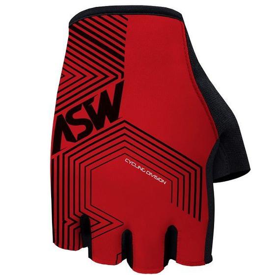 Imagem de Luva Asw Polygon Feminina Aberta Bike Preto Vermelho