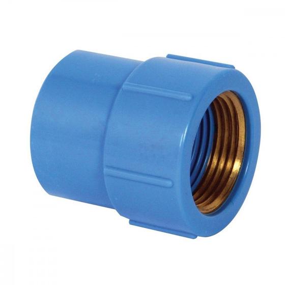 Imagem de Luva Azul Krona Liso Rosca  20Mm X 1/2''  501 ./ Kit Com 20