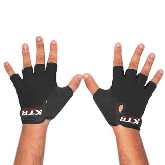 Imagem de Luva Ciclismo Bike Academia Meio Dedo KTR Sport P Preto