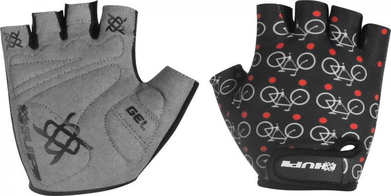 Imagem de Luva Ciclismo HUPI Eco Dedo Curto Love Bike Preto