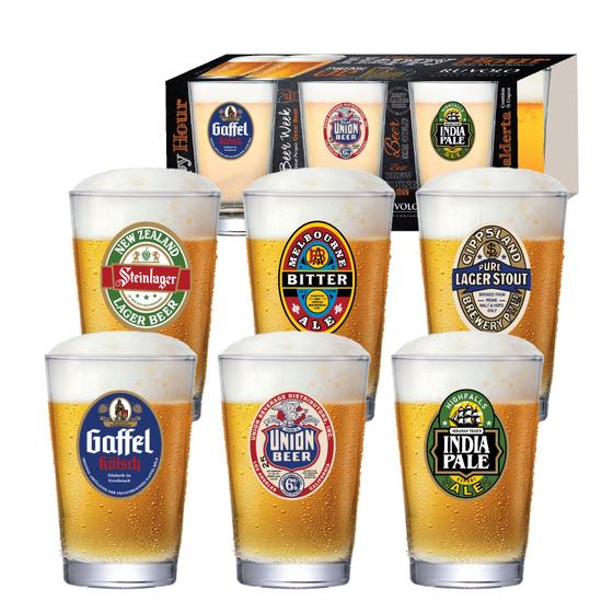Imagem de Luva Copos de Vidro Happy Hour Caldereta 350ml 6 Pcs Ruvolo