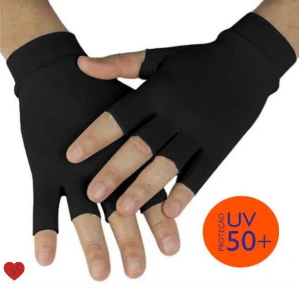 Imagem de Luva Curta com Proteção Solar UV50 cor Preta - New Form