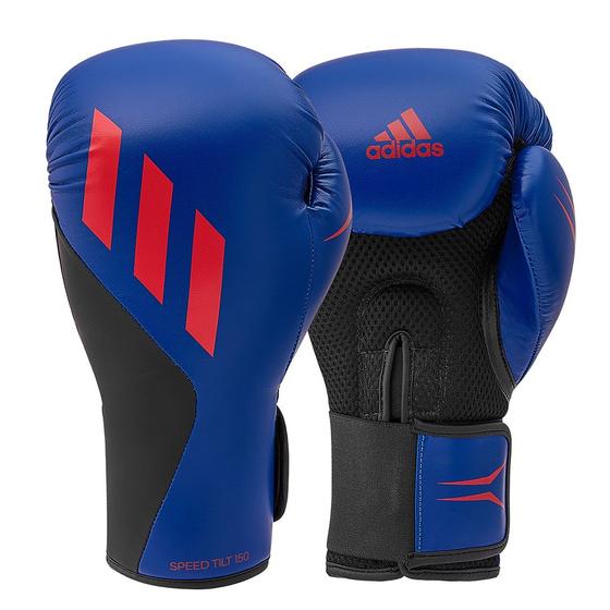 Imagem de Luva de Boxe adidas em PU Speed TILT 150 Azul e Vermelho