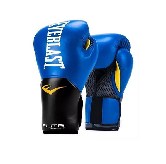 Imagem de Luva de boxe e muay thai everlast pro style elite v2 azul e preta