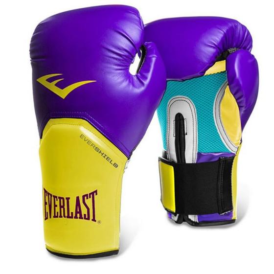 Imagem de Luva de Boxe Everlast Pro Style Elite Roxo/Amarelo-12oz