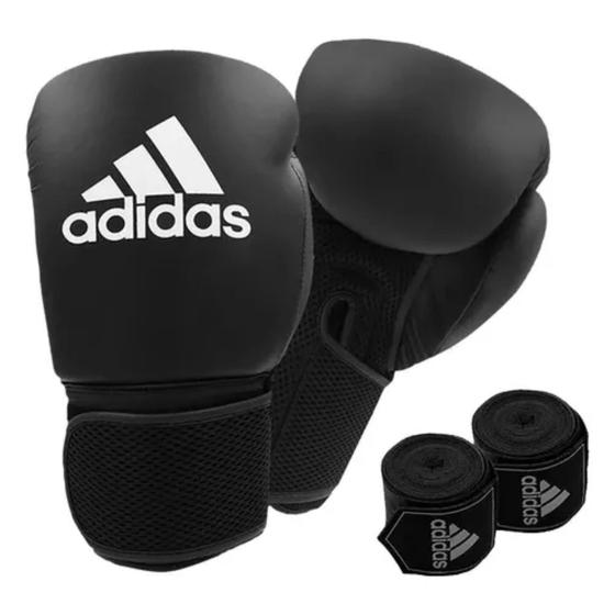 Imagem de LUVA DE BOXE HYBRID 25 12oz PRETA  + BANDAGEM 2,55M