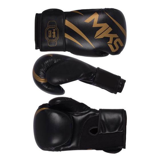 Imagem de Luva de Boxe MKS Champions V3 Preto/Dourada