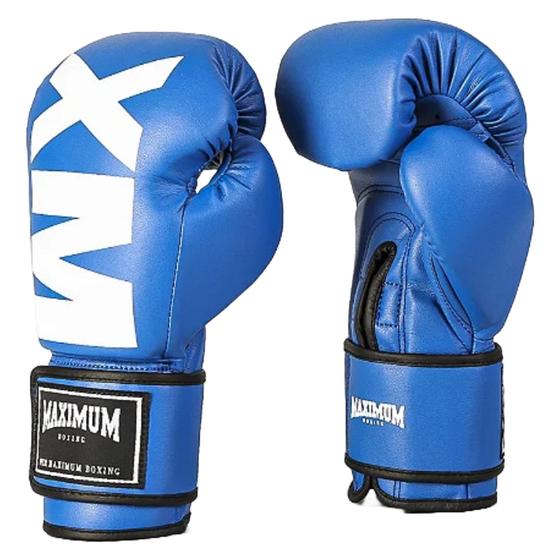 Imagem de Luva De Boxe Muay Thai Kickboxing Maximum Mxm Azul