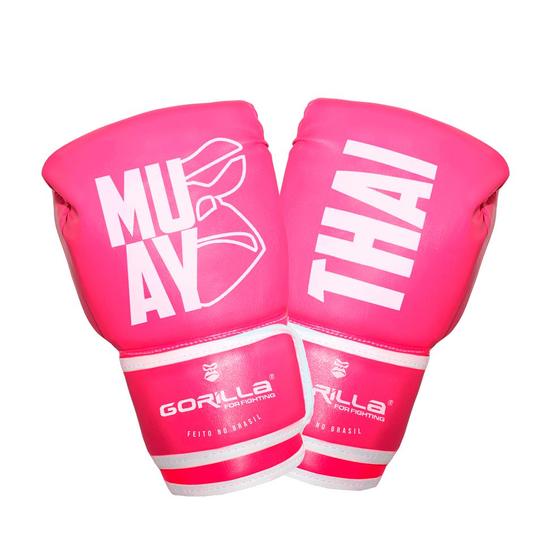 Imagem de Luva de boxe Profissional 12 Oz Exclusiva Black Muay Thai Boxe Boxing Equipamento Gorilla