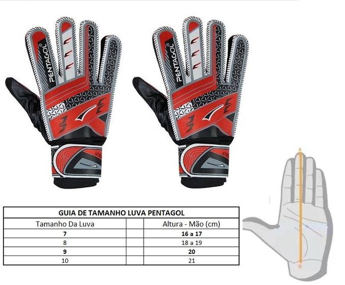 Luva de Goleiro Campo E Society, Par de Luva para Goleiro - Pentagol ...