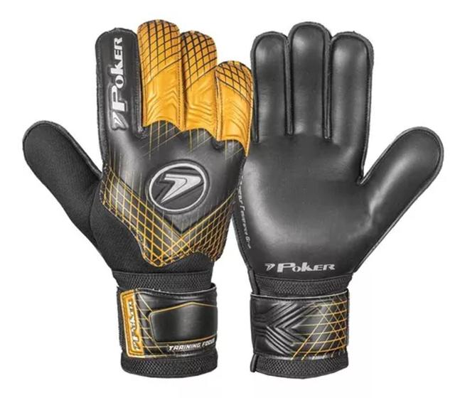 Luva de Goleiro Poker Training Focus Preta e Dourada Menor preço em Luva de Goleiro Poker Training Focus Preta e Dourada