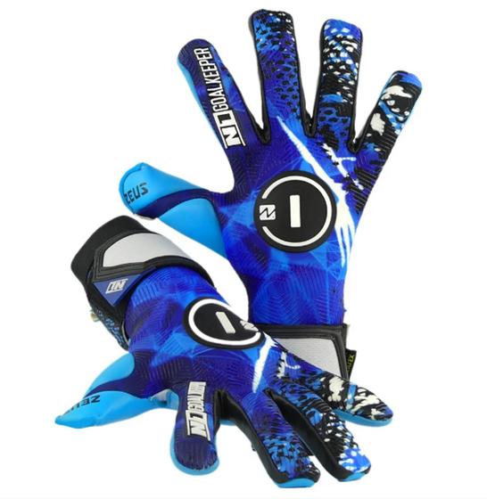 Imagem de Luva de Goleiro Profissional N1 Zeus Blue + Chaveiro