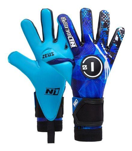 Imagem de Luva De Goleiro Profissional N1 Zeus Blue -personalize A Sua