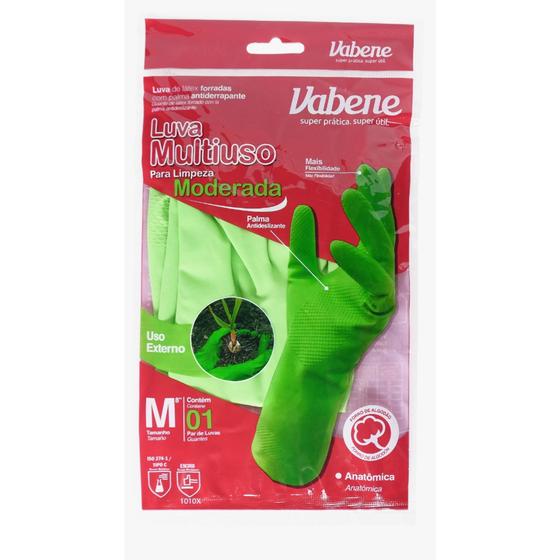 Imagem de Luva de látex multiuso para limpeza moderada verde
