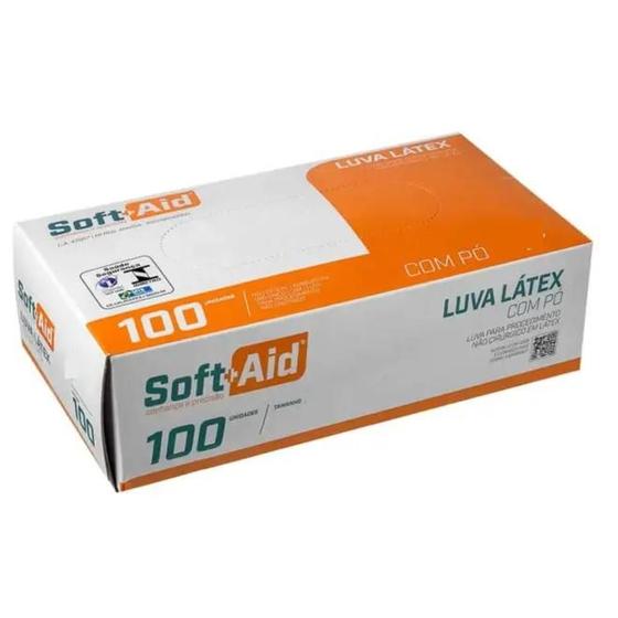 Imagem de Luva de Látex para Procedimento P - 100 Unidades - Soft Aid