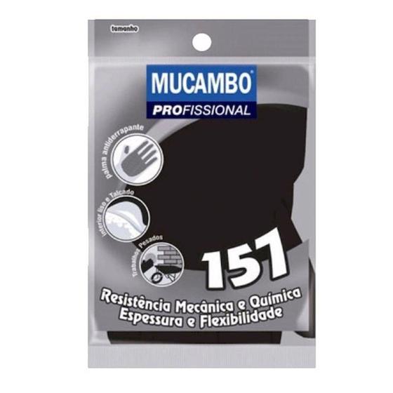 Imagem de Luva de latex preta m - mucambo