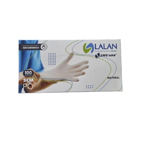 Imagem de Luva de Látex sem Pó Lalan Safemax (Supermax) CX 100und
