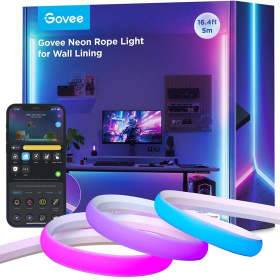 Imagem de Luva de Luz de Neon RGBIC com Controle por App - 16,4 Pés