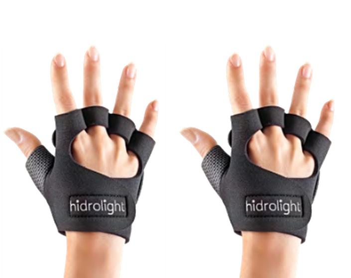 Luva de neoprene hidrolight preta par musculação fitness academia com palmar Menor preço em Luva de neoprene hidrolight preta par musculação fitness academia com palmar