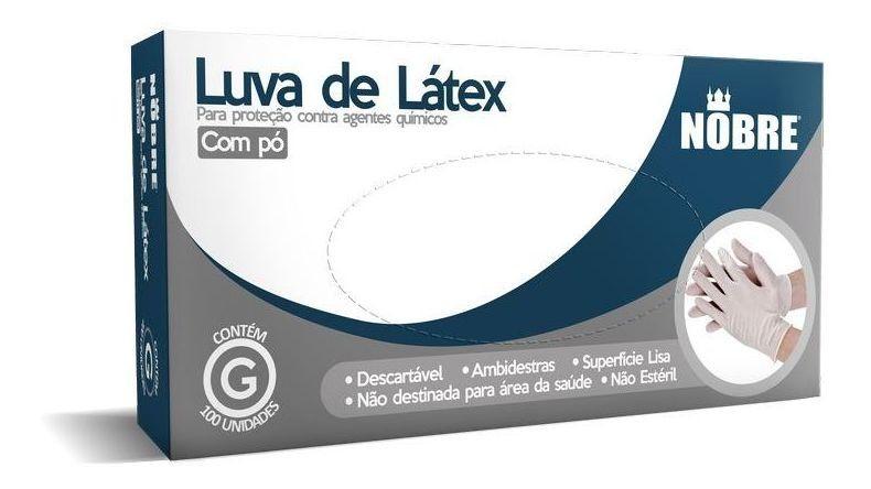 Imagem de Luva De Procedimento Látex Com Pó Cx Com 100 Un Tam G Nobre