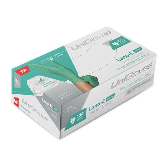 Imagem de Luva de Procedimento Látex Lano-E cx c/ 100 - Unigloves