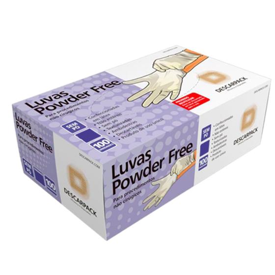 Imagem de Luva de procedimento latex sem po c/100 descarpack
