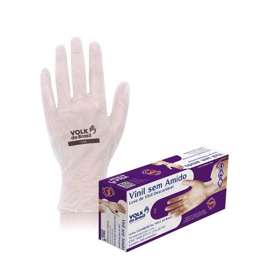 Imagem de Luva de proteção vinil sem amido volk transparente c.a 20722 - 100 unidades