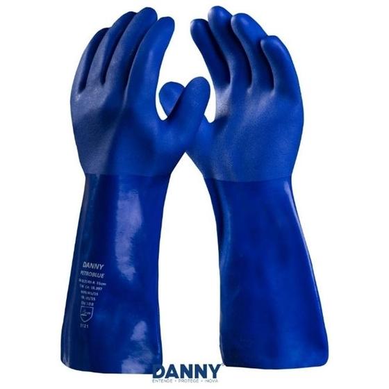 Imagem de Luva de pvc azul 36 cm petroblue danny ca 16397