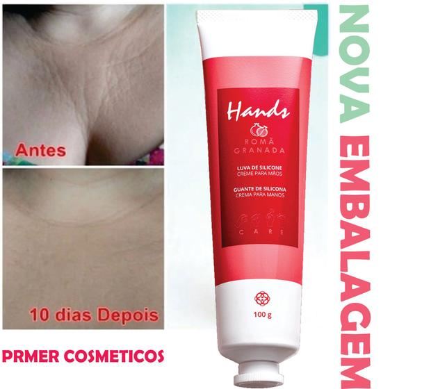 Imagem de Luva De Silicone Romã Creme Para As Mãos Hands 100g