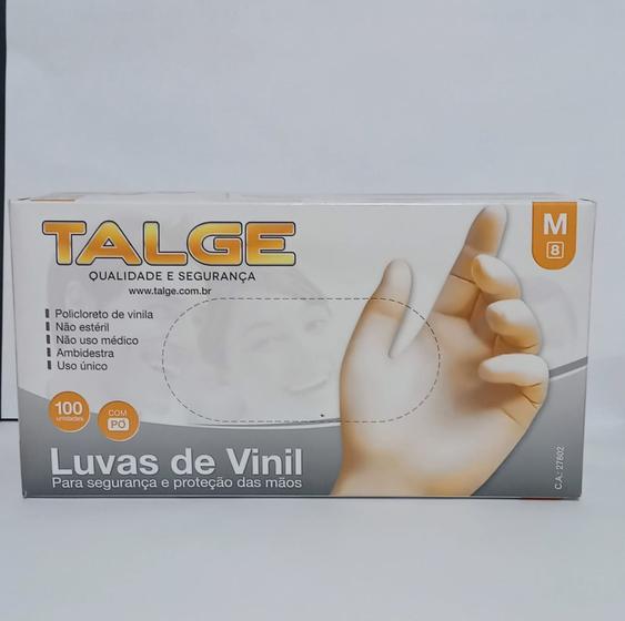 Imagem de Luva de Vinil Com Pó Pequena Talge 100 Unidades