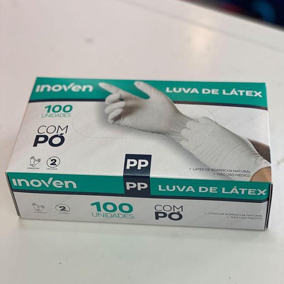 Imagem de Luva Descartável Látex Inoven - Cx c/ 100un c/ Pó