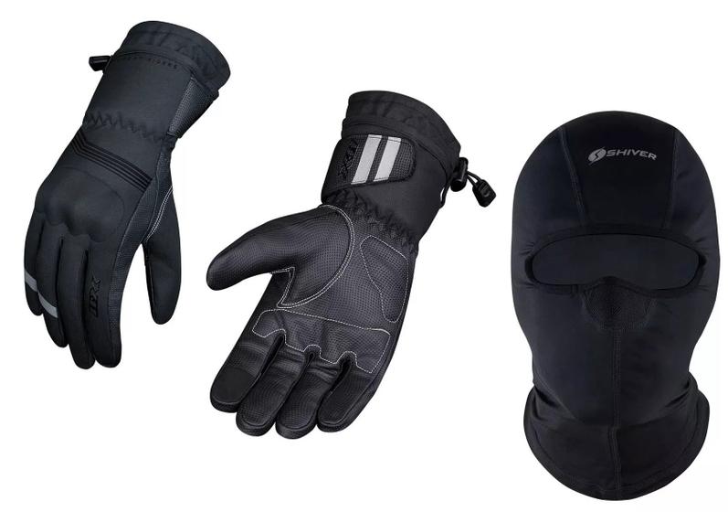 Imagem de Luva Dry Tech X11 Impermeavel Cano Longo Touch Screen Moto + Balaclava Termica