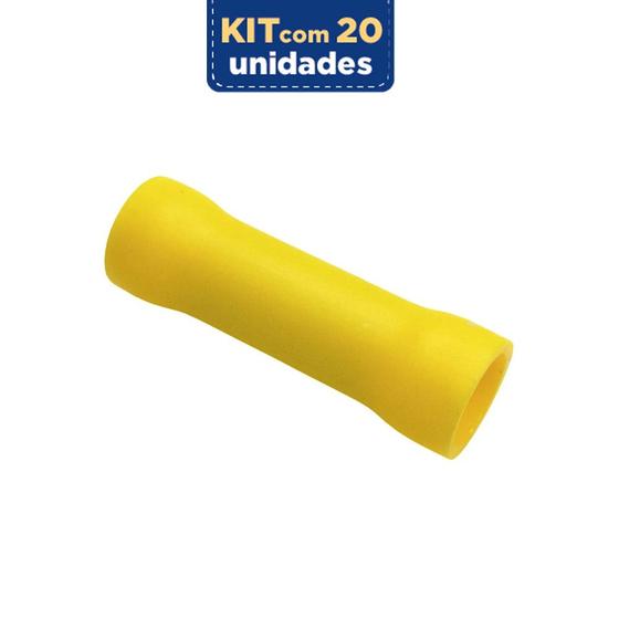 Imagem de Luva Emenda Isolado 4 - 6Mm Amarelo Embalagem Com 20 pecas Eletrokit