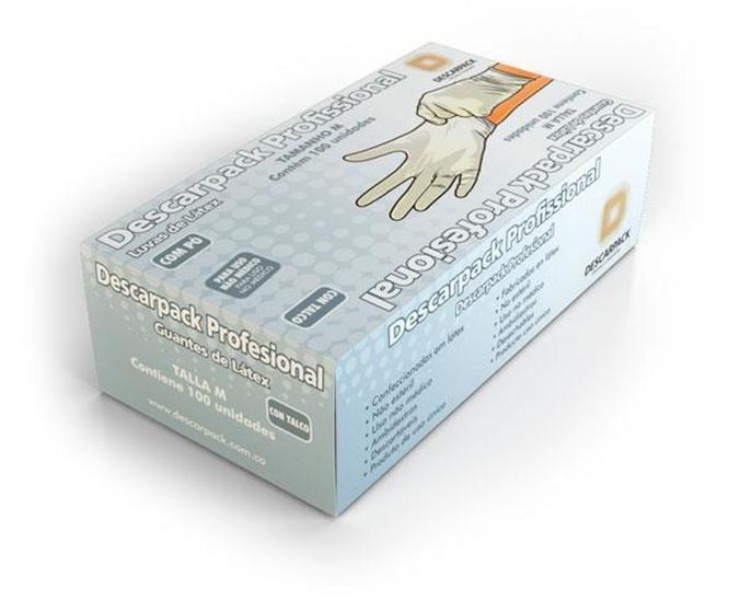 Luva Látex Descarpack com pó - 100 unid. - TAM M Menor preço em Luva Látex Descarpack com pó - 100 unid. - TAM M