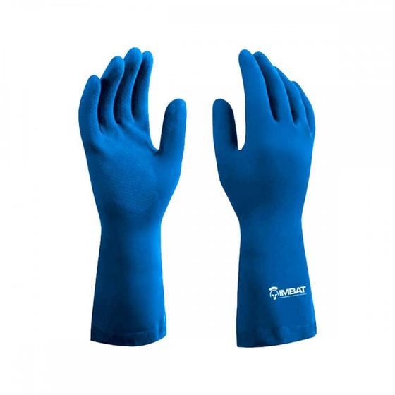 Imagem de Luva Latex Imbat Forrada Azul 07