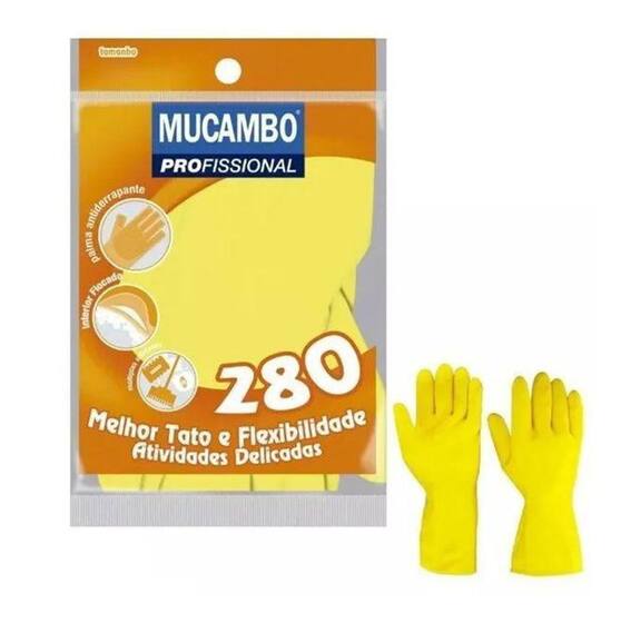 Luva Látex Mucambo Amarelo M. - Luva de Limpeza / Multiuso - Magazine Luiza