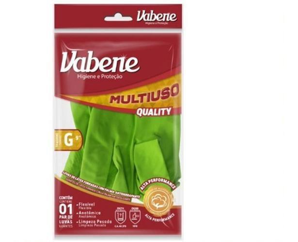 Imagem de Luva Látex Multiuso Quality Forte Vabene Verde P