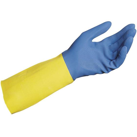 Imagem de Luva látex neoprene 08 m azul/amarela mucambo