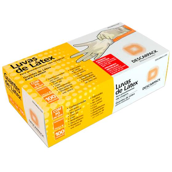 Luva Látex Procedimentos Com Pó Descarpack Anvisa G 100 Unidades Menor preço em Luva Látex Procedimentos Com Pó Descarpack Anvisa G 100 Unidades