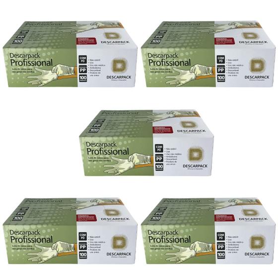 Imagem de Luva látex profissional c pó descarpack 500un tam pp