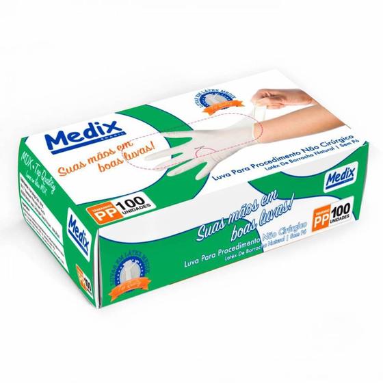 Imagem de Luva latex sem talco p c/100 und medix