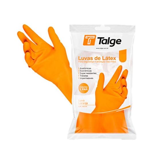 Imagem de Luva latex talge laranja m