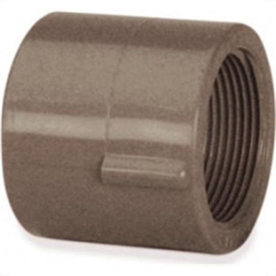 Imagem de Luva Marrom Tigre Liso Rosca 50Mm X 1.1/2''  - Kit C/10